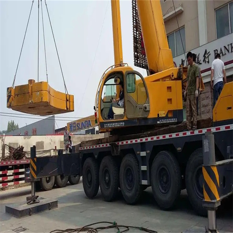 岳阳当地吊车出租|机器吊装|75吨|工厂搬迁服务